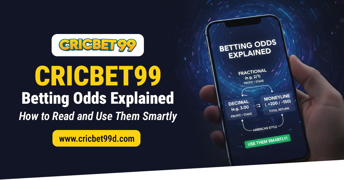 You are currently viewing Cricbet99 Betting Odds Explained – How to Read and Use Them Smartly
