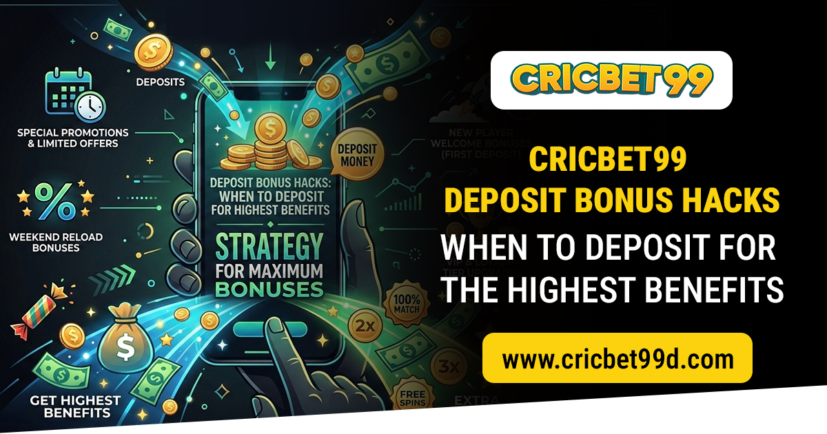 You are currently viewing Cricketbet999 Deposit Bonus Hacks: When to Deposit for the Highest Benefits