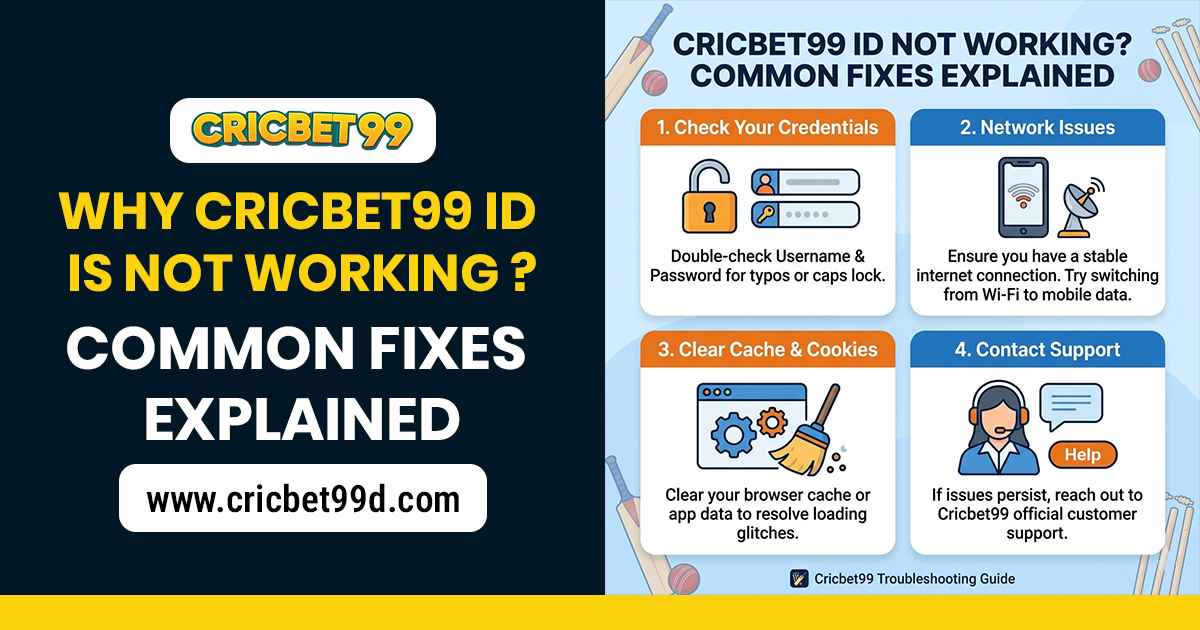 You are currently viewing Why Cricbet99 ID Is Not Working? Common Fixes Explained